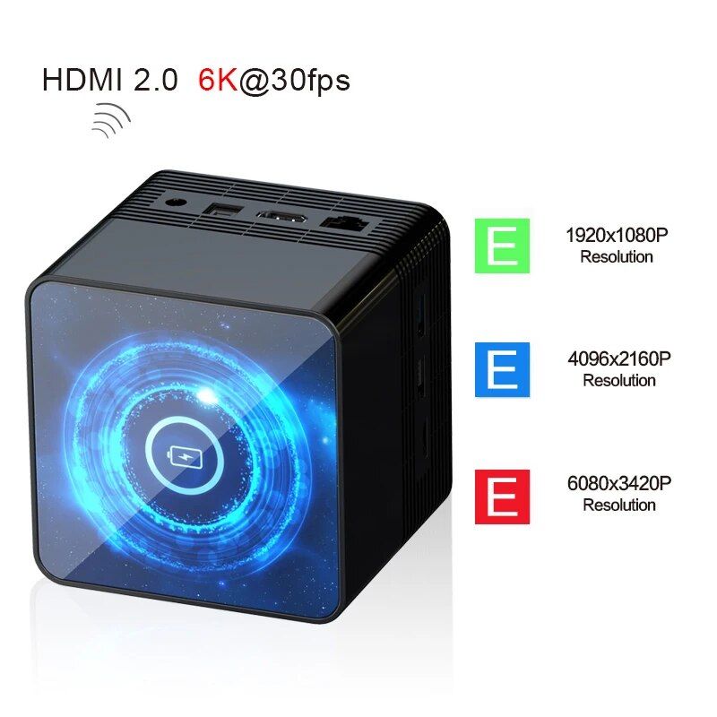 6K HD Android 10 Smart TV Box with Wireless Charging