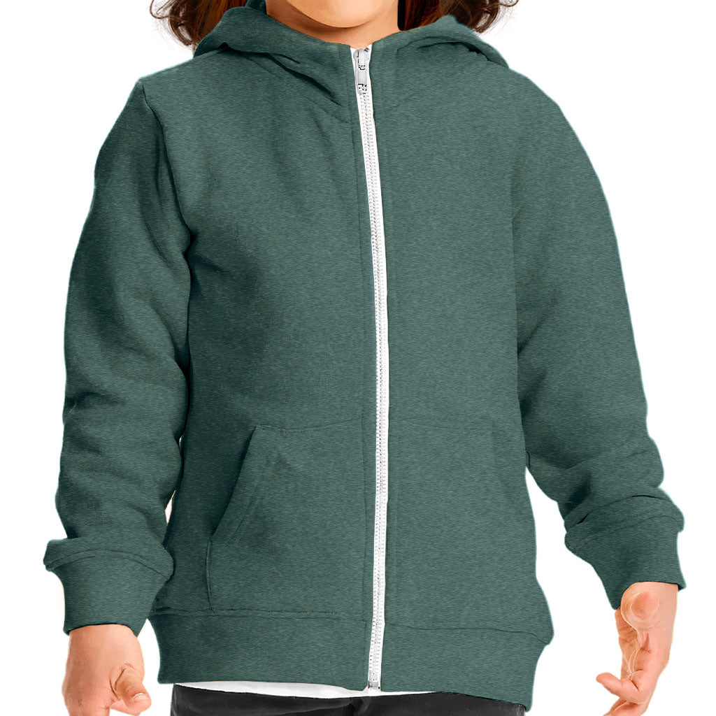 Happy Girl Toddler Full-Zip Hoodie - Graphic Toddler Hoodie - Cute Design Kids' Hoodie