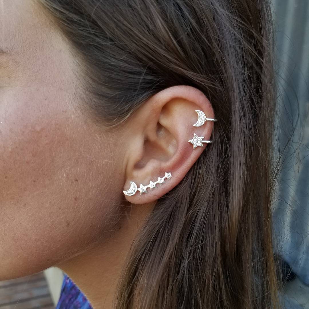 Moon & Star Earring and Cuff Set | Jasper