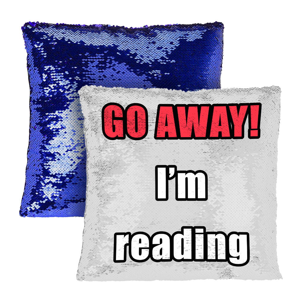 Book Lover Sequin Pillow Case - Quote Prints Pillow Case - Cool Graphic Pillowcase