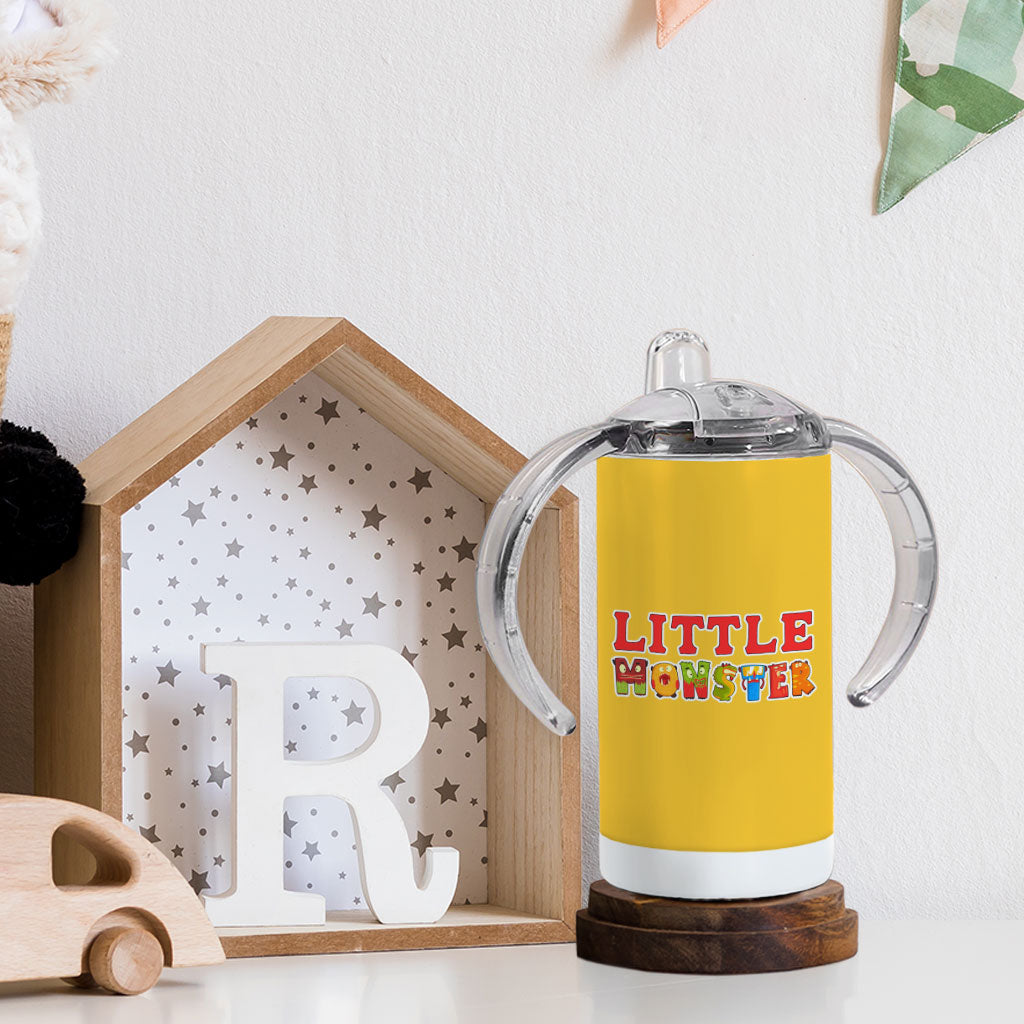 Little Monster Sippy Cup - Funny Baby Sippy Cup - Illustration Sippy Cup