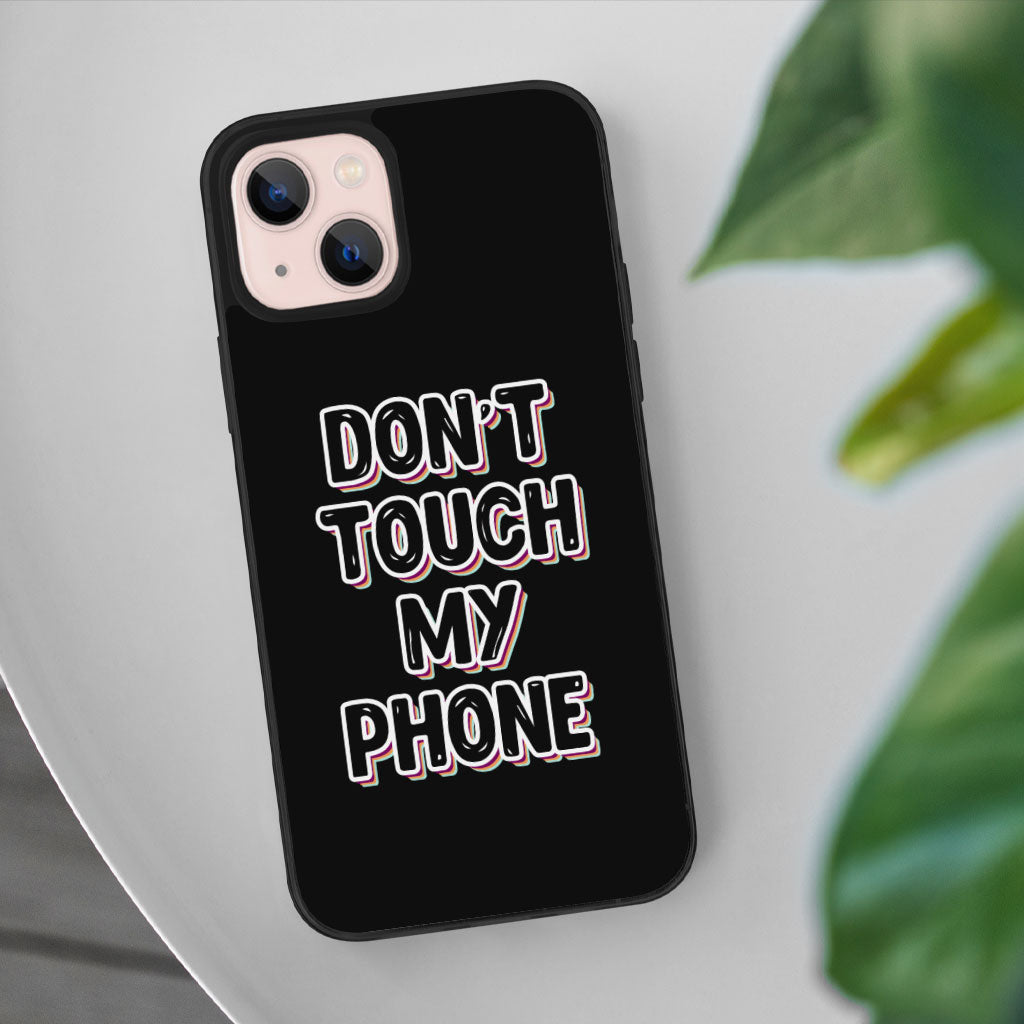 Don't Touch My Phone iPhone 13 Mini Case - Creative Phone Case for iPhone 13 Mini - Cool Design iPhone 13 Mini Case