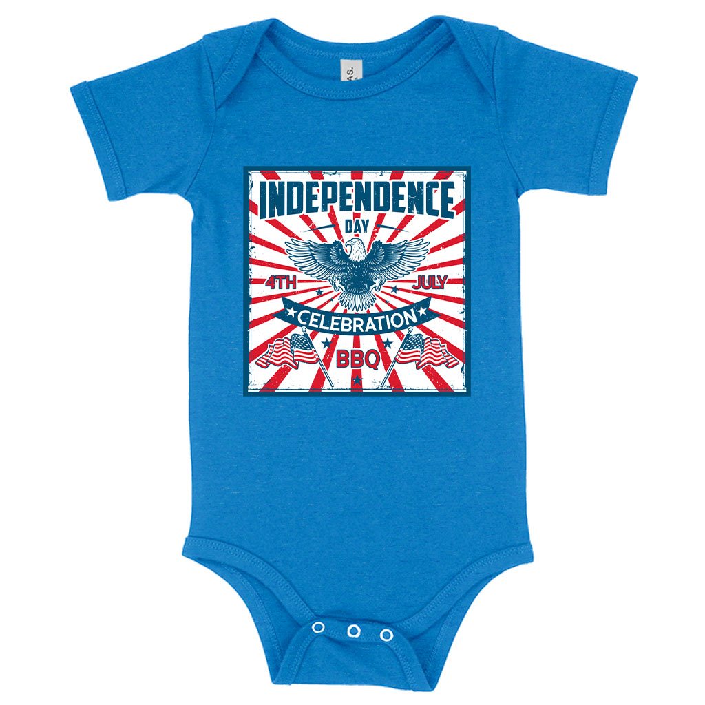 Baby Jersey Independence Day Celebration Onesie - Vintage Independence Day Onesie - Patriotic Onesie