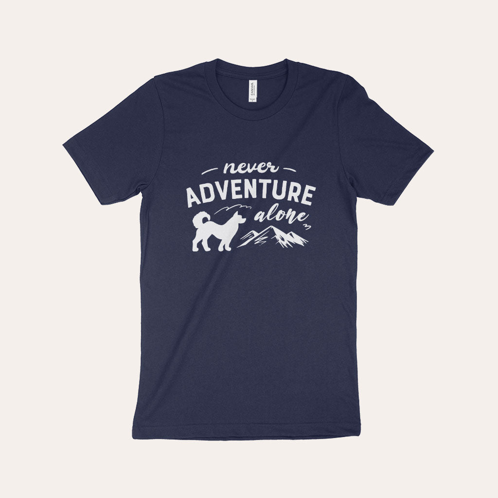 Never Adventure Alone Unisex Jersey T-Shirt Made in USA