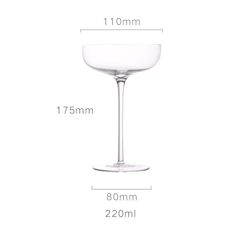 Elegant Crystal Cocktail Glasses - Multipurpose Goblets for Special Occasions