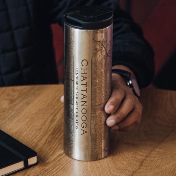 Chattanooga - Tennessee Map Tumbler | Cyan Castor