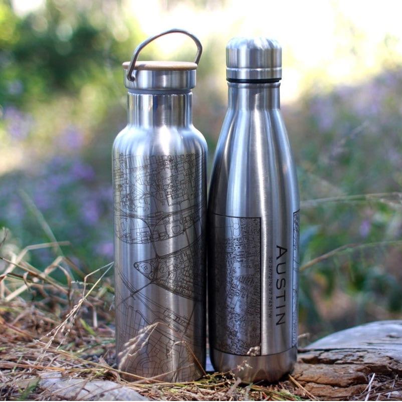 Chicago - Illinois Map Insulated Bottle