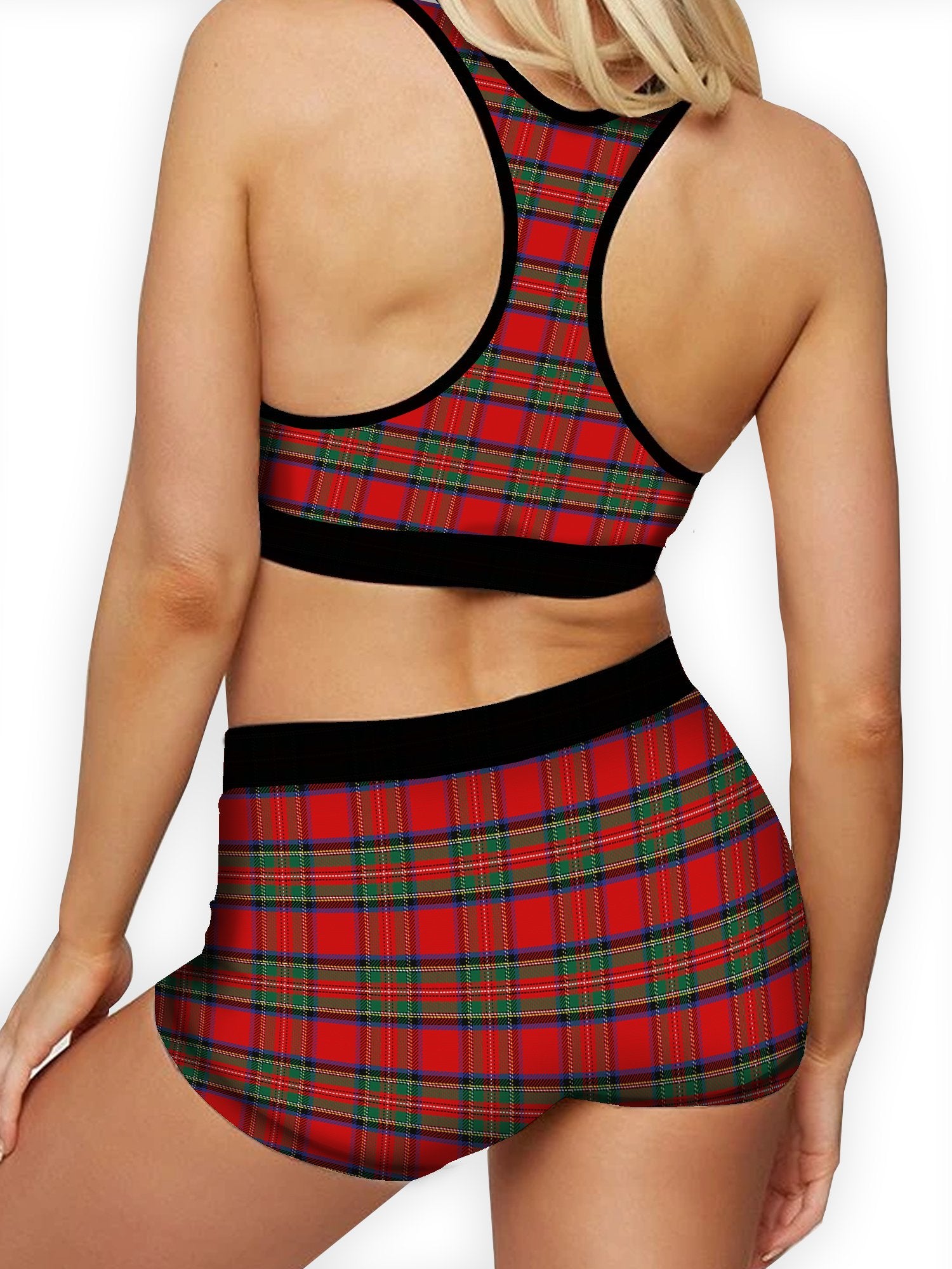 Christmas Tartan Ellie Sports Bra