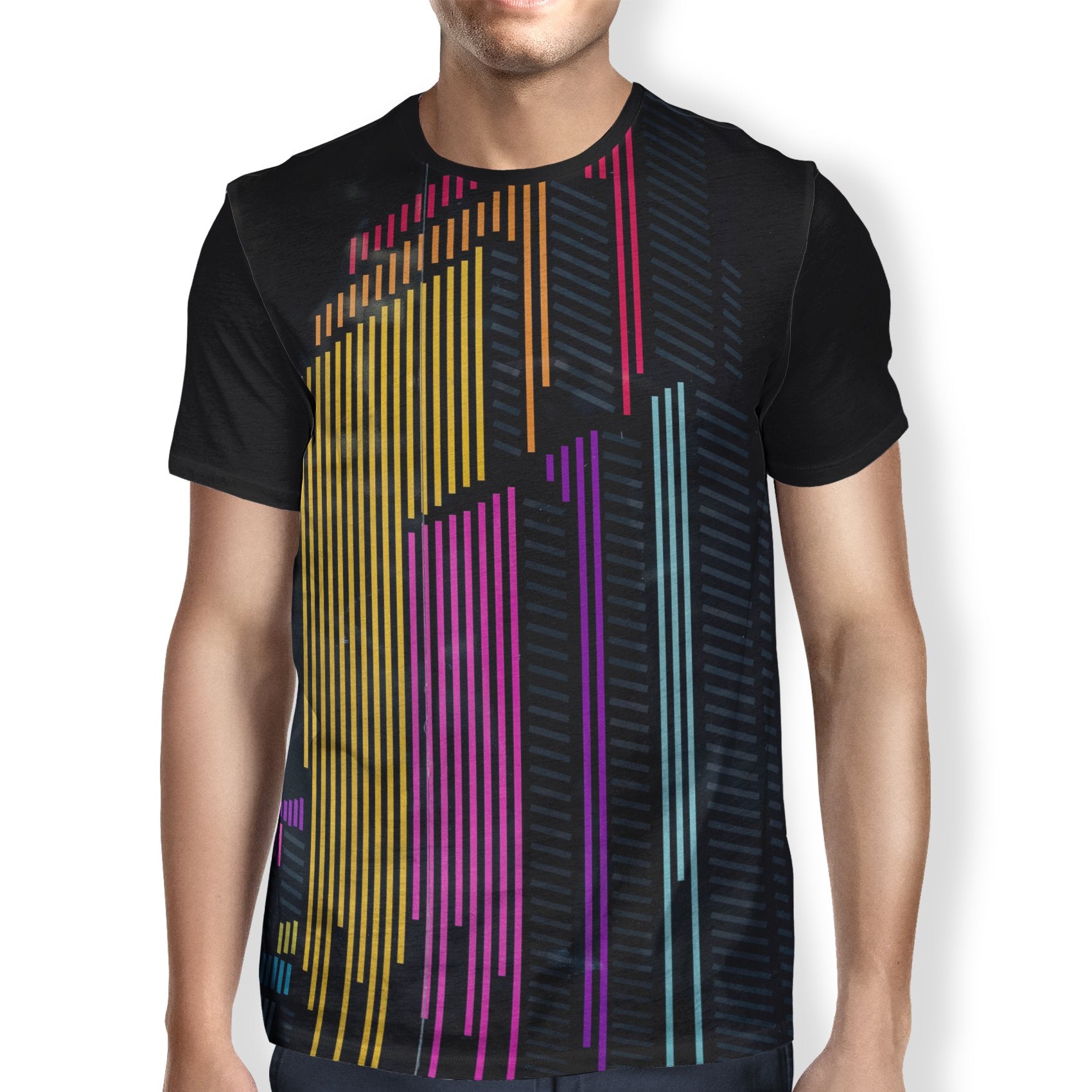 Vertical City Men's T-shirt | Orange Poppy