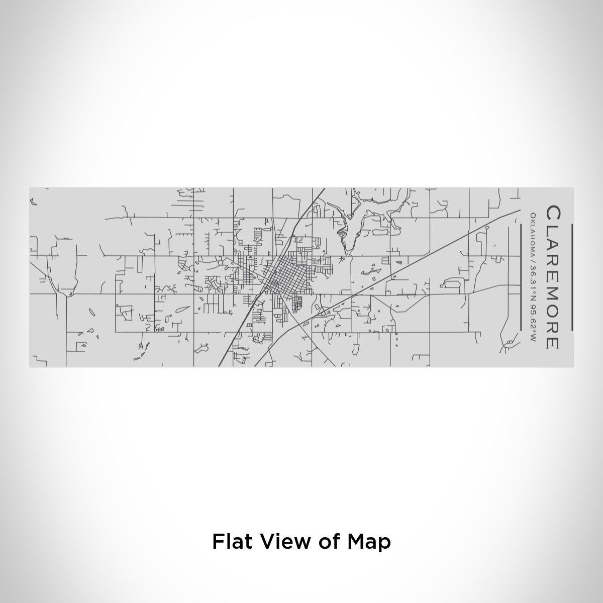 Claremore - Oklahoma Engraved Map Insulated Cup