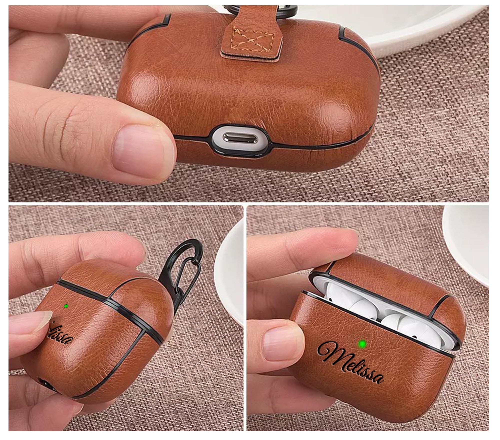 Custom Personalized AirPods Pro Case with Removeable Keychain Clip