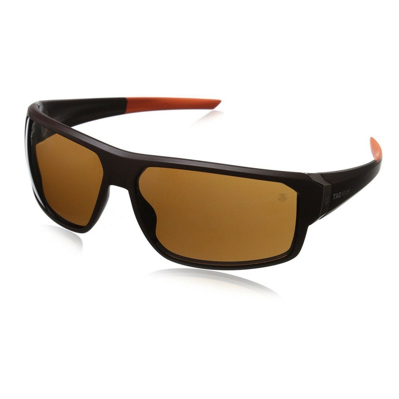 TAG Heuer TH9222-202 Racer Brown Orange Wraparound Sunglasses | Rose Quartz