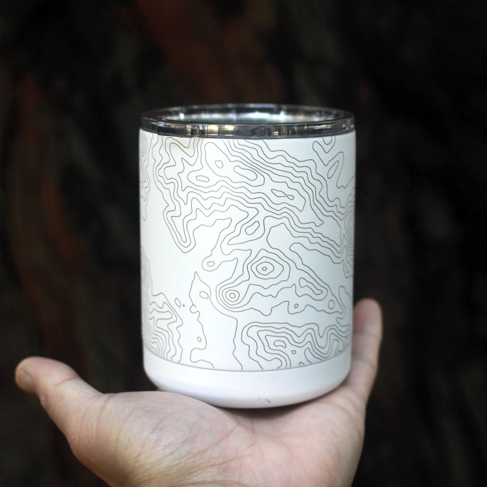 Coeur d'Alene - Idaho Engraved Map Insulated Cup in Matte White - Zomdo Marketplace | Zomdo.com