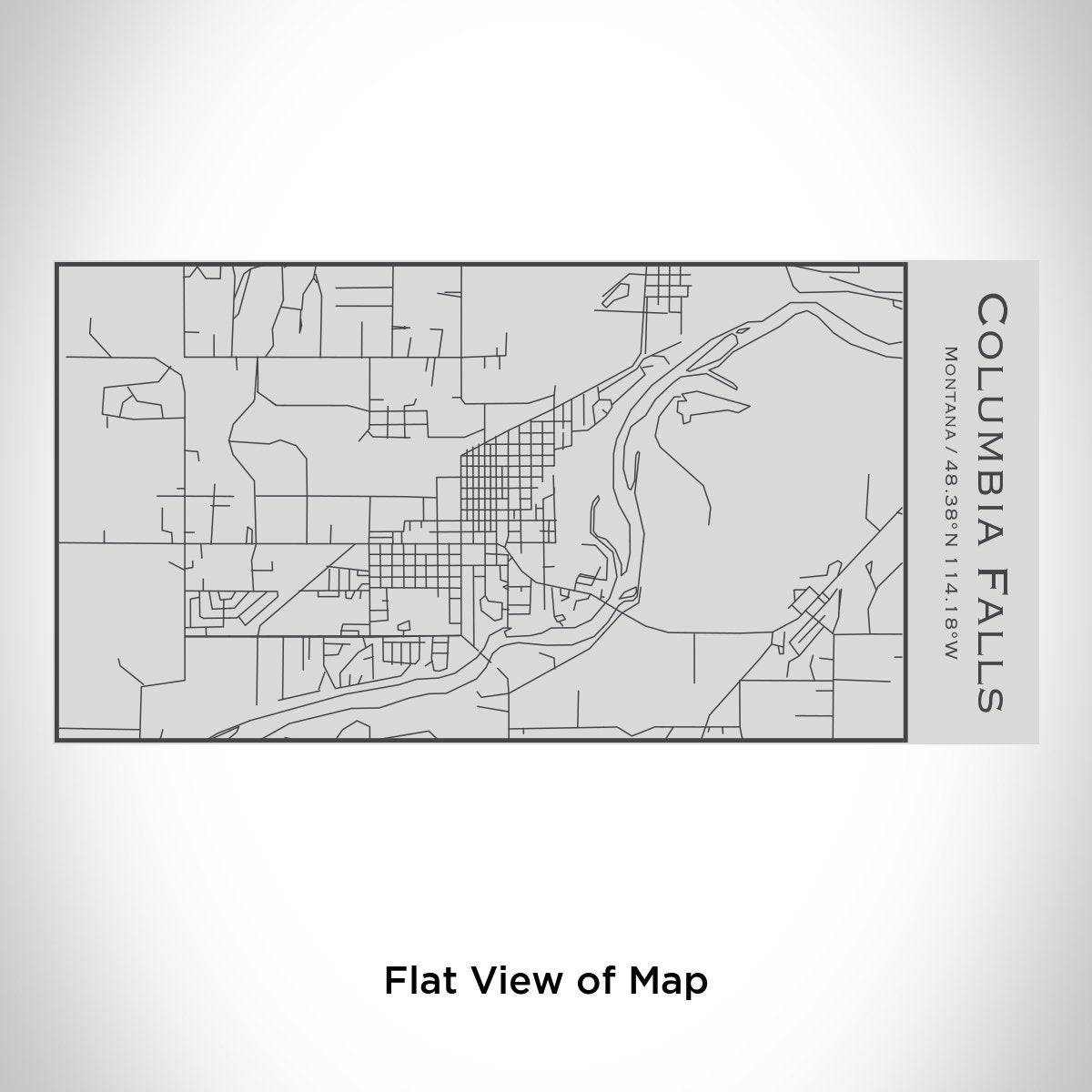 Columbia Falls - Montana Map Insulated Bottle