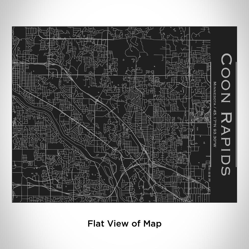 Coon Rapids - Minnesota Map Bottle with Bamboo Top in Matte Black