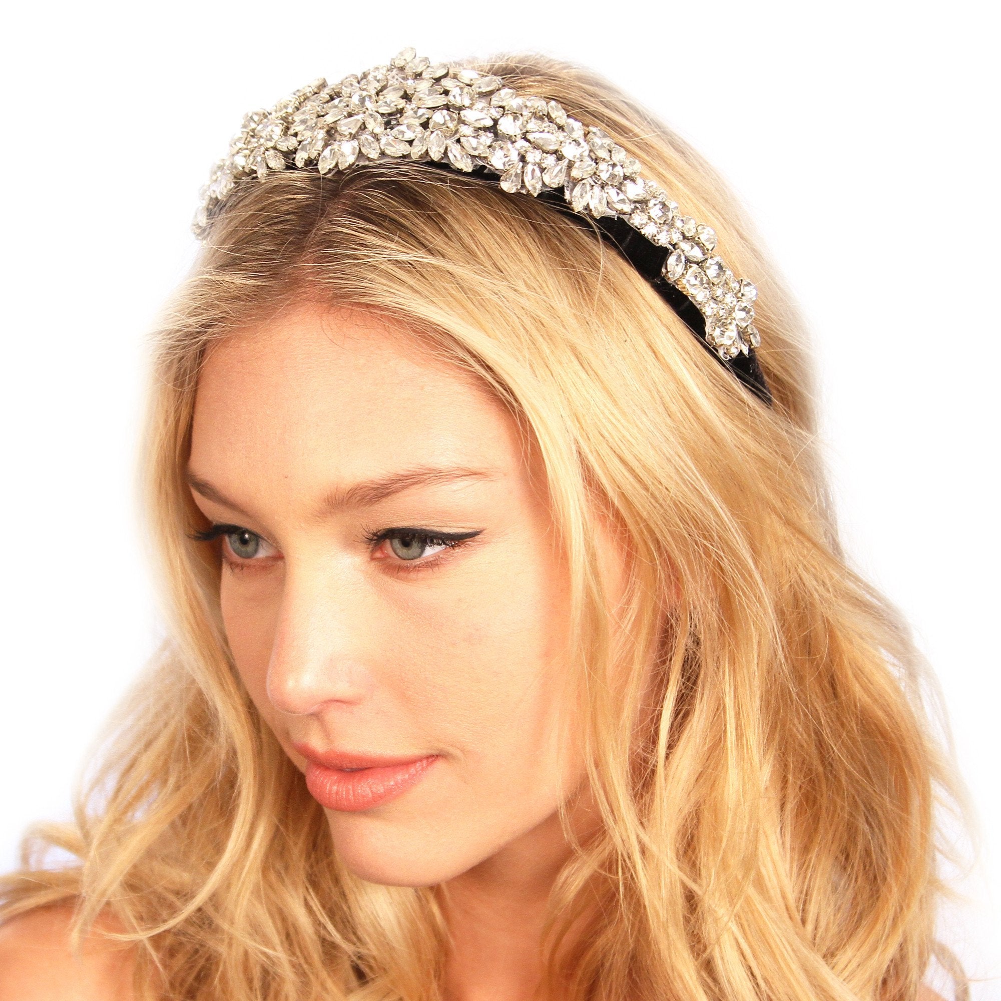 Crusted Crystals Headband | Cyan Ismene