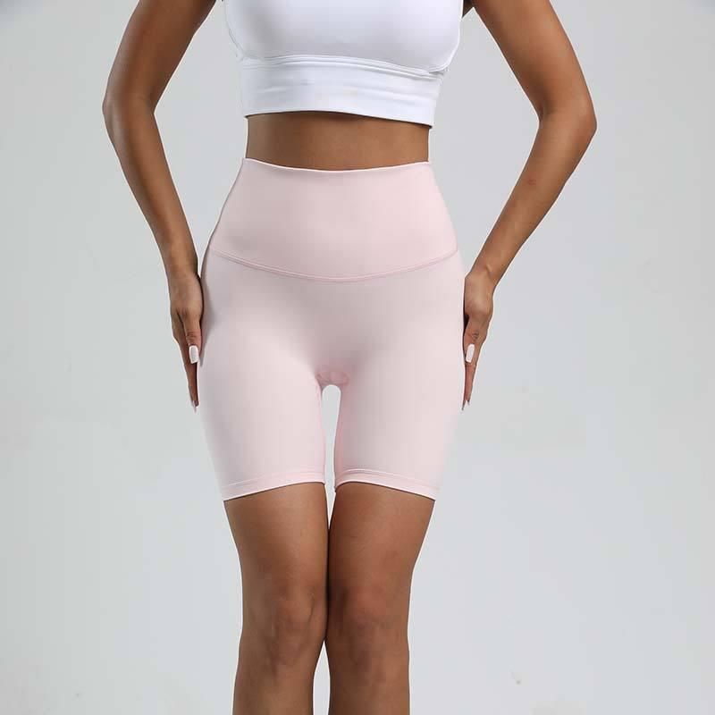 High-Waist Solid Yoga Shorts for Women