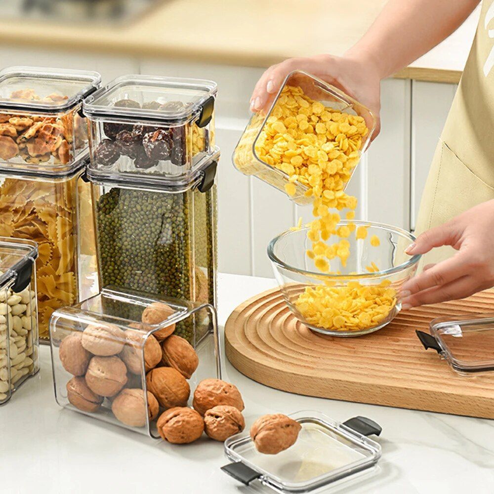 Stackable Transparent Food Storage Containers