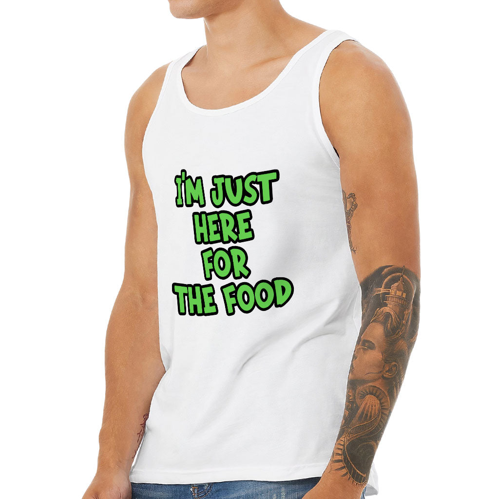 I'm Just Here for the Food Tank - Funny Design Workout Tank - Best Print Jersey Tank