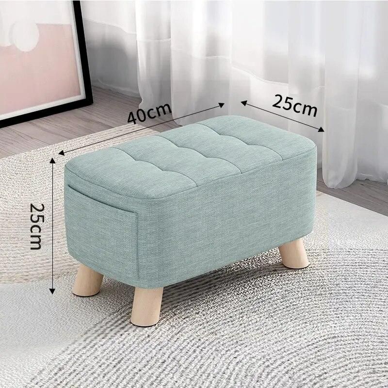 Modern Minimalist Wooden Ottoman & Stool