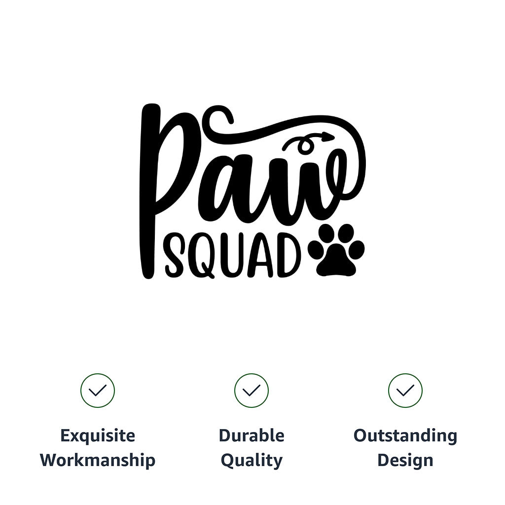 Paw Squad Dog Denim Jacket - Graphic Dog Denim Coat - Unique Dog Clothing