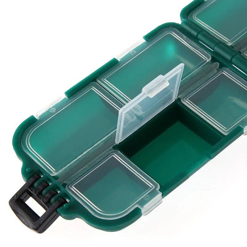 Double-Sided 10-Compartment Fishing Tackle Box