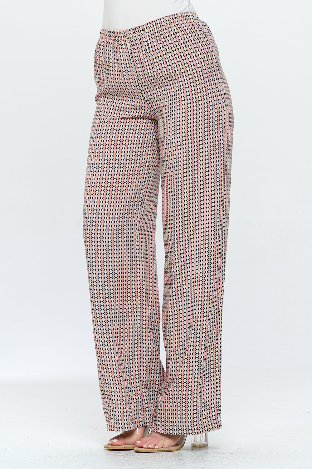 Palazzo pants in voile square print