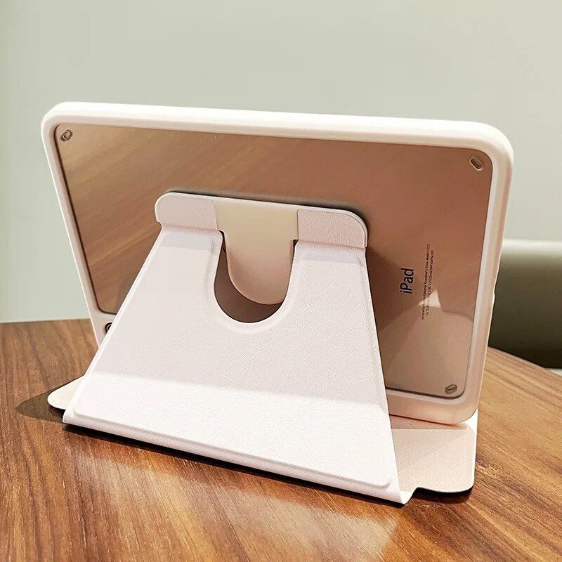 360° Rotating Leather iPad Case with Pencil Holder for Multiple iPad Generations