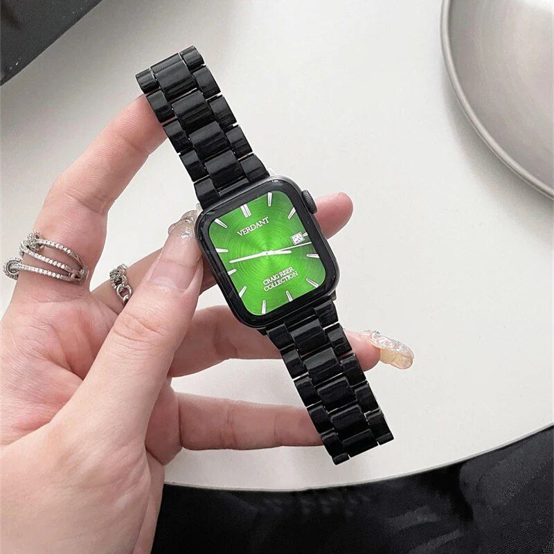 Chic Candy-Colored Resin Strap for 38mm-45mm Smartwatches