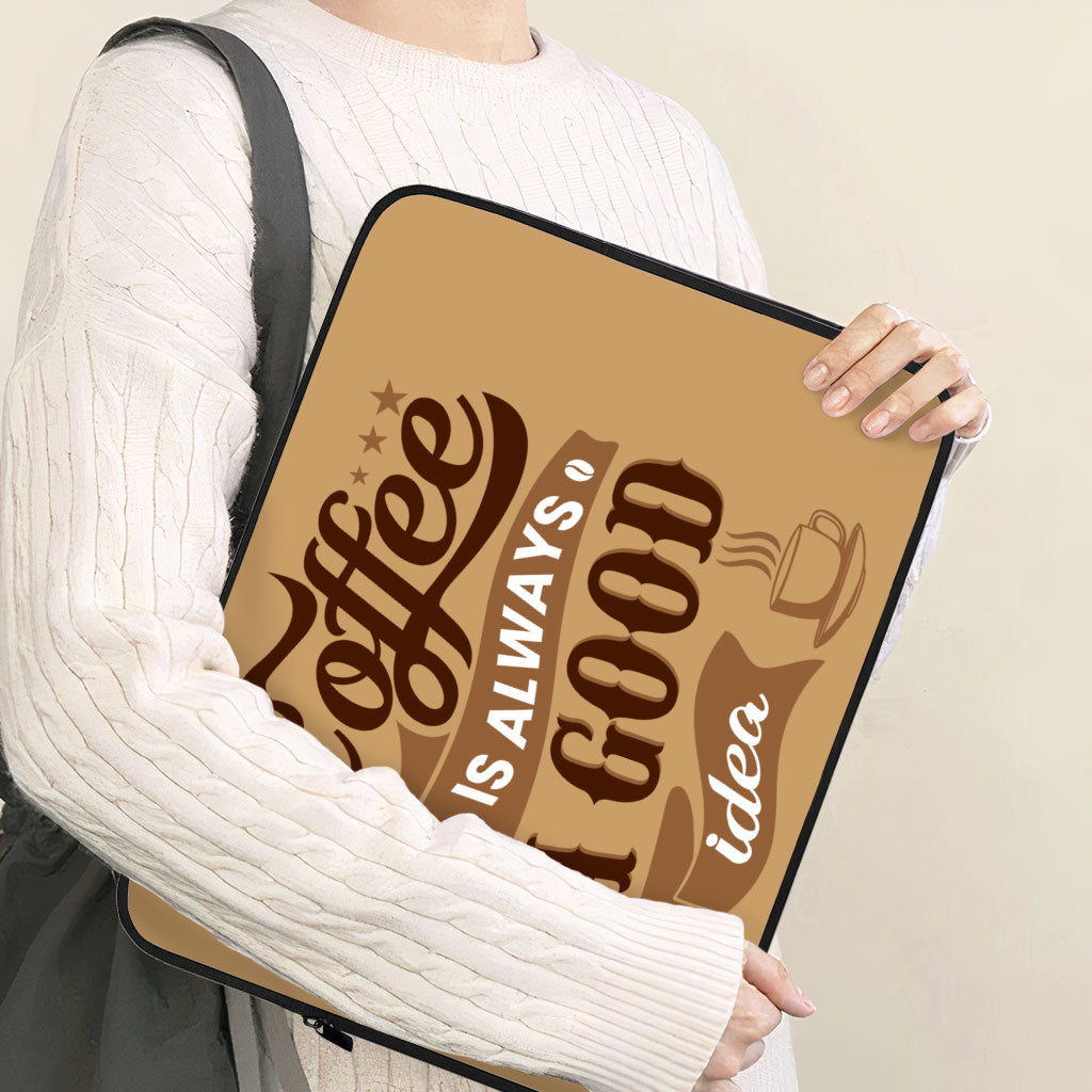 Coffee Dell 16" Sleeve - Creative Laptop Sleeve - Themed Laptop Sleeve with Zipper