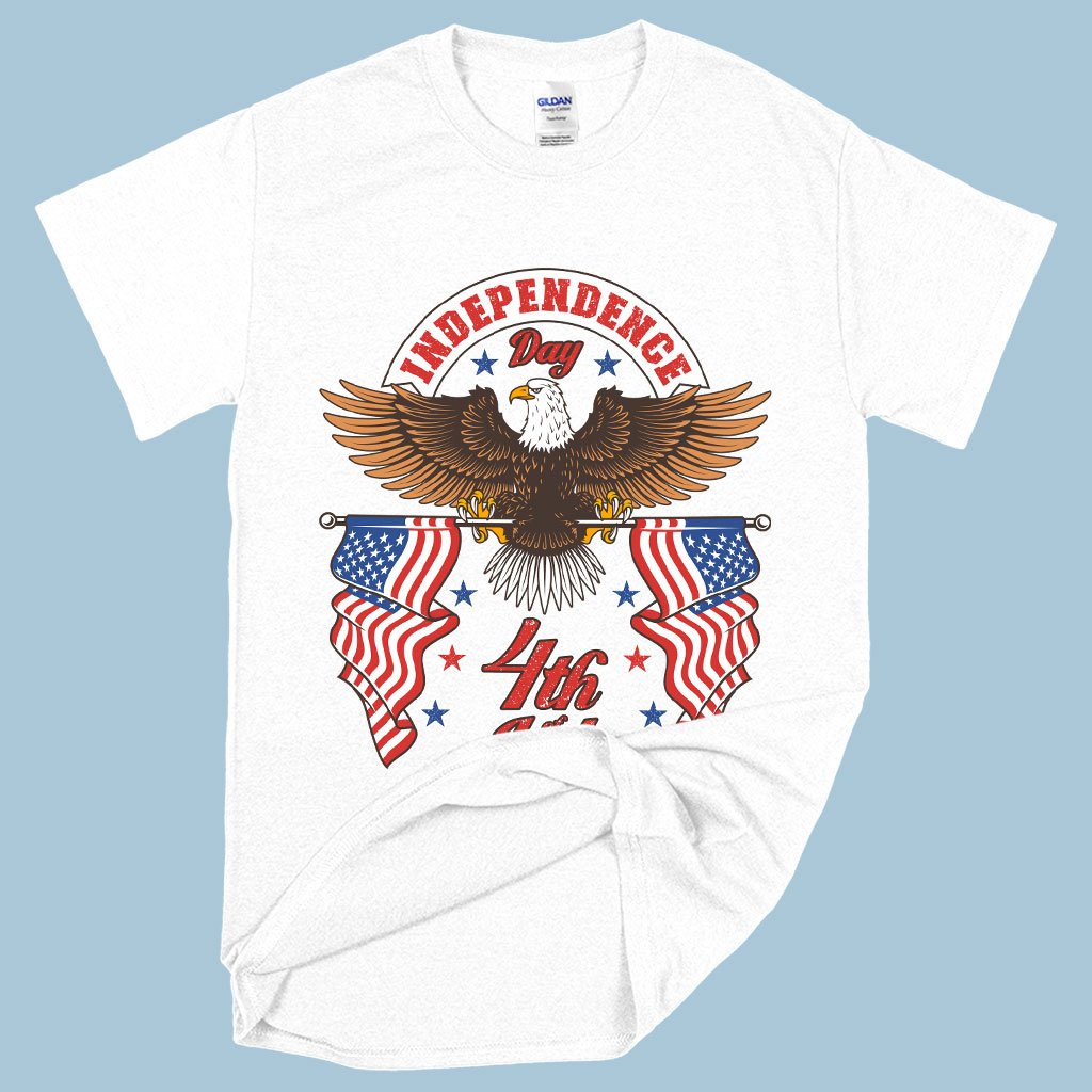 Heavy Cotton Independence Day 4th of July T-Shirt - Independence Day T-Shirts - Patriotic USA T-Shirt