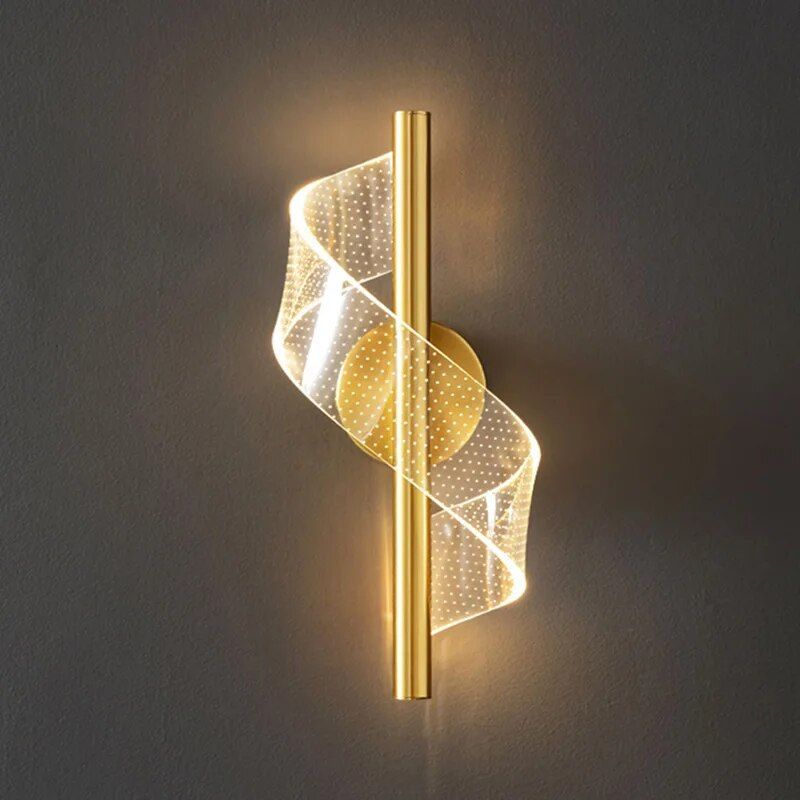 Modern Acrylic LED Spiral Wall Lamp