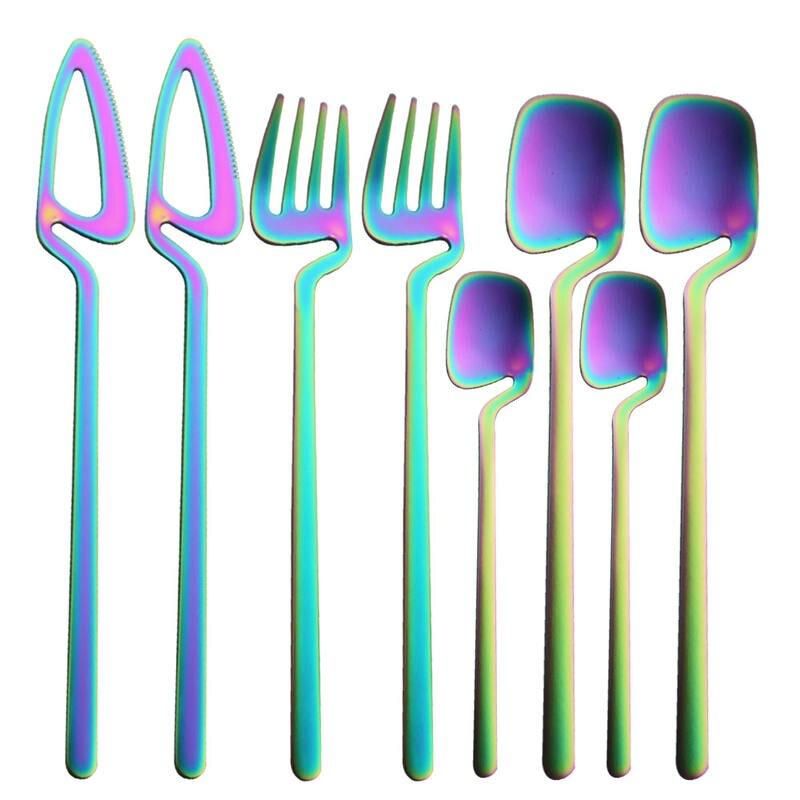 Elegant Matte Gold Stainless Steel Cutlery Set