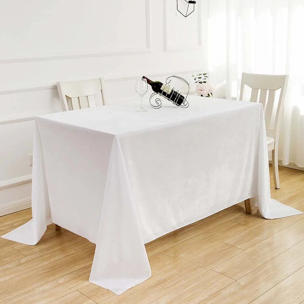 Elegant Velvet Rectangular Tablecloth - Perfect for Weddings, Dining, and Special Occasions