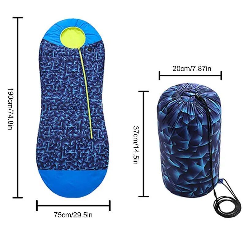 4-Zone Heated Camping Sleeping Bag with Adjustable Temperature Control