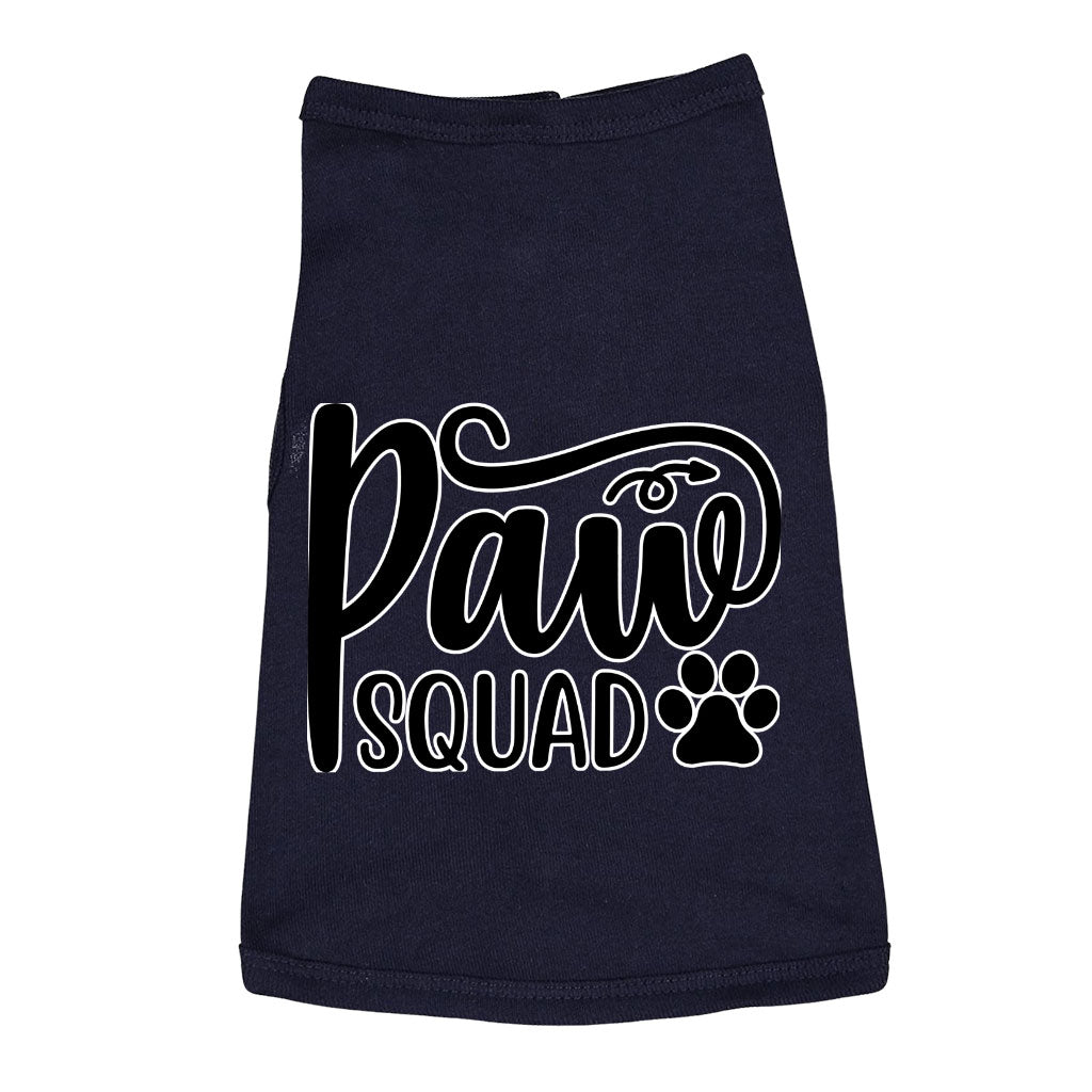 Paw Squad Dog Sleeveless Shirt - Graphic Dog Shirt - Unique Dog Clothing