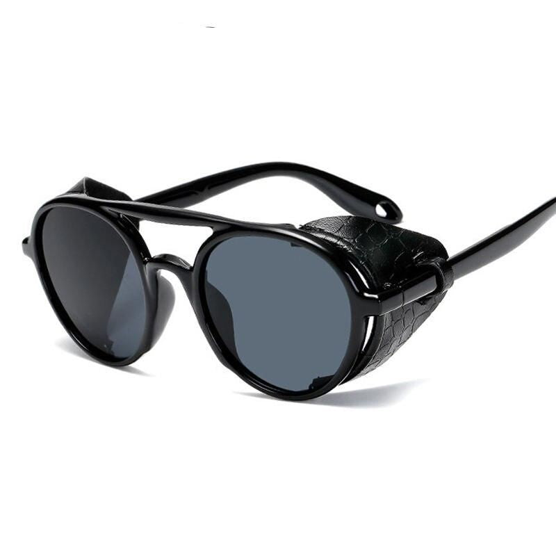 High-Quality Steampunk Round Sunglasses - UV400 Vintage Shades for Men and Women