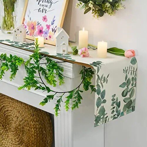 Versatile Eucalyptus Linen Table Runner for All Seasons