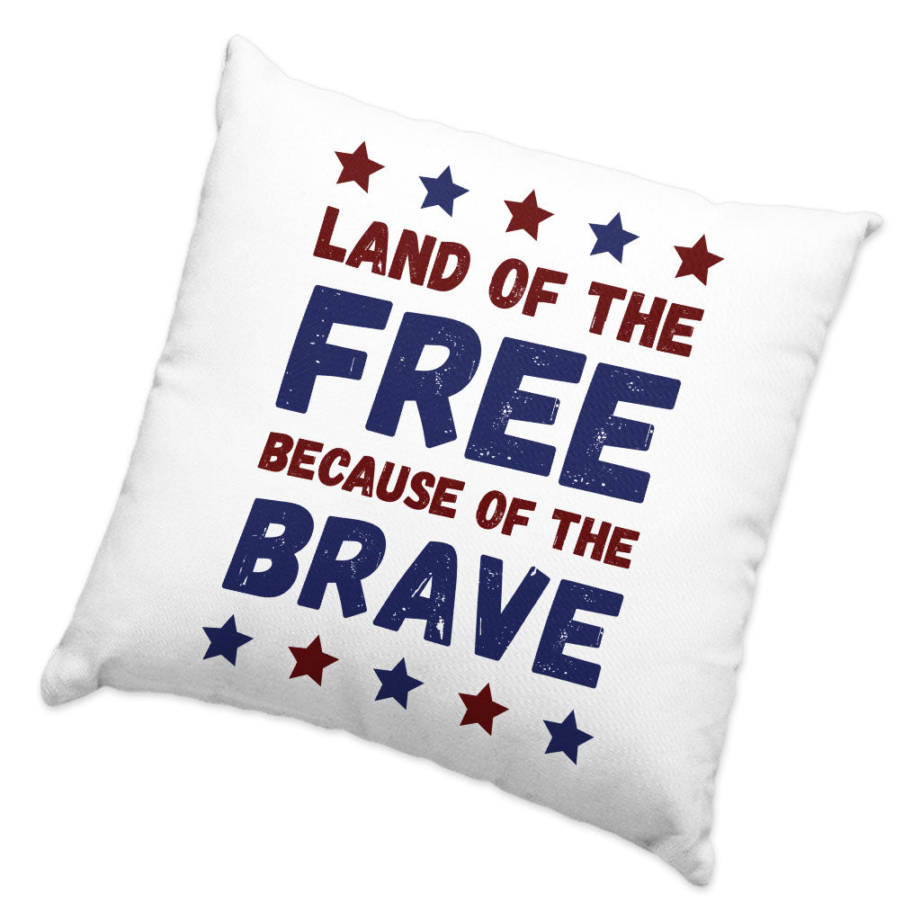 Land Of the Free Square Pillow Cases - Patriotic Pillow Covers - Best Print Pillowcases