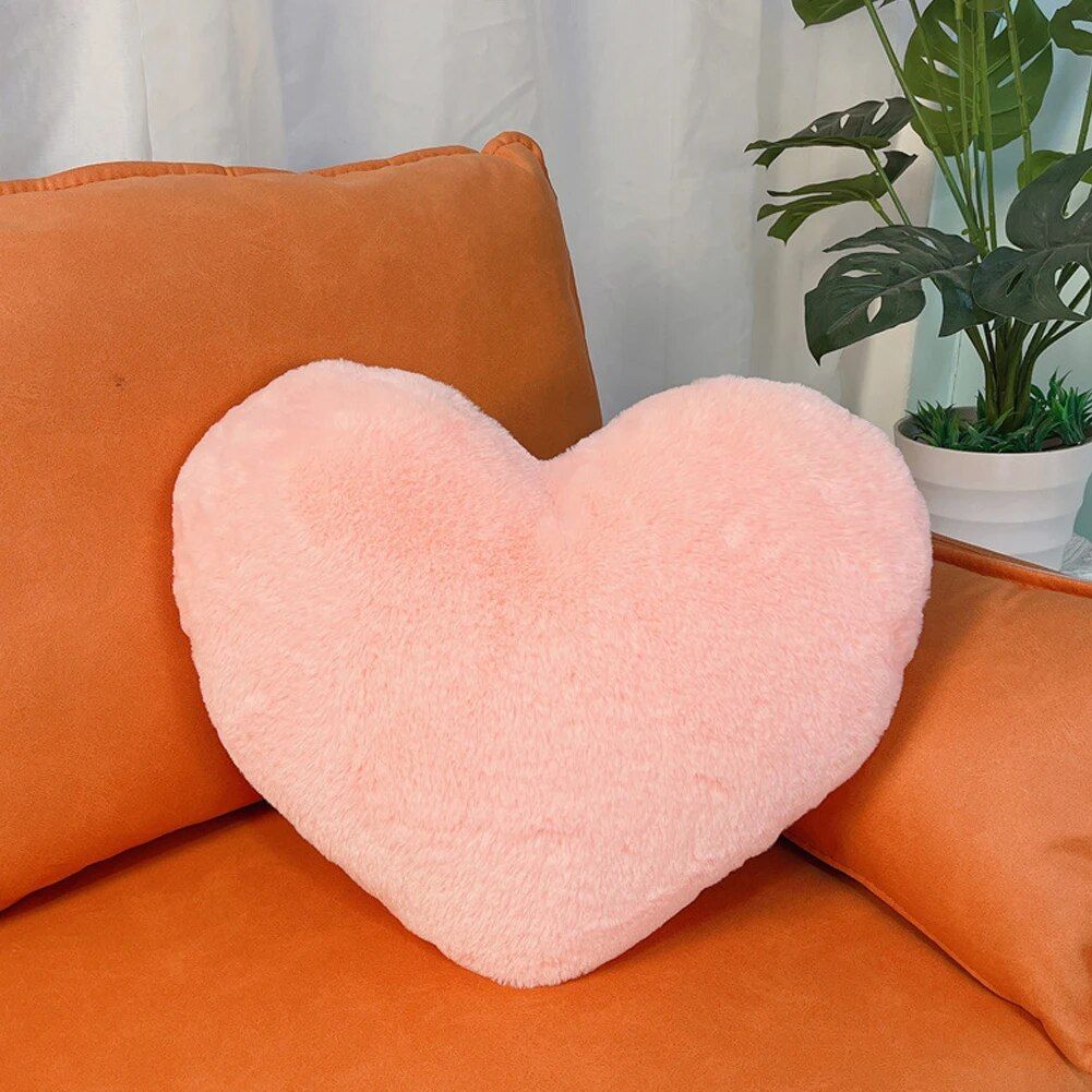 Plush Heart-Shaped Throw Pillow for Cozy Decor & Gifts