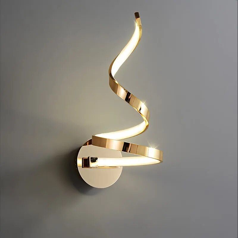 Minimalist Spiral LED Wall Sconce