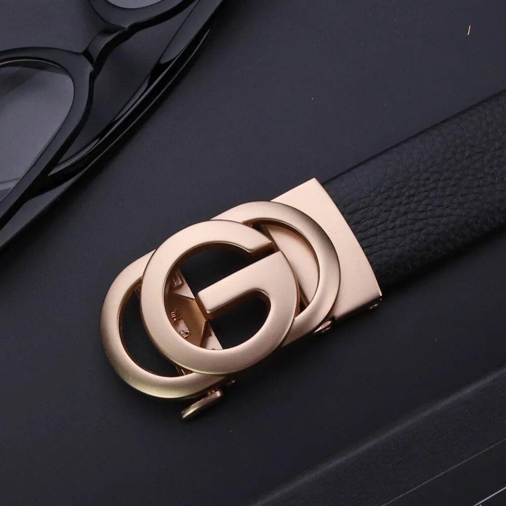 Premium Leather Automatic Buckle Business Belt