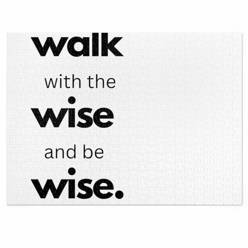 Home Decor, Puzzle Print for Children or Adults, Walk With The Wise