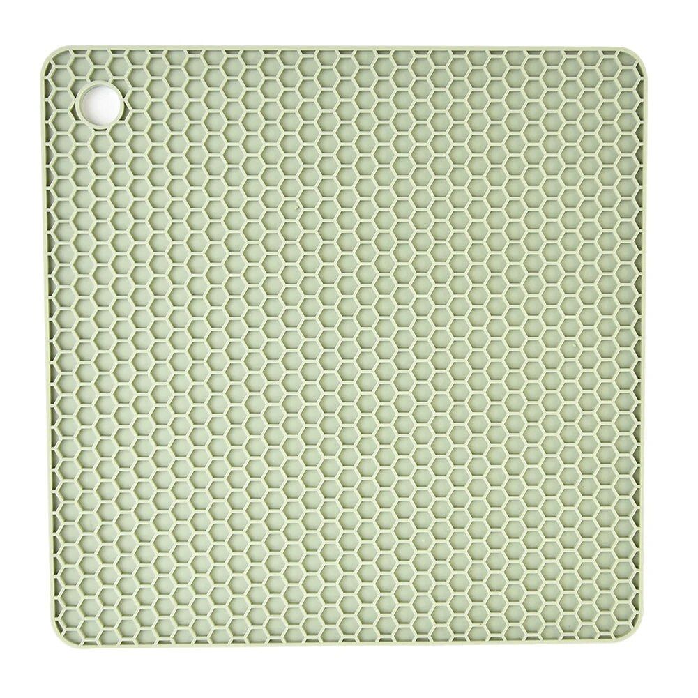 Heat-Resistant Silicone Placemat - Non-Slip Square Table Mat for Kitchen