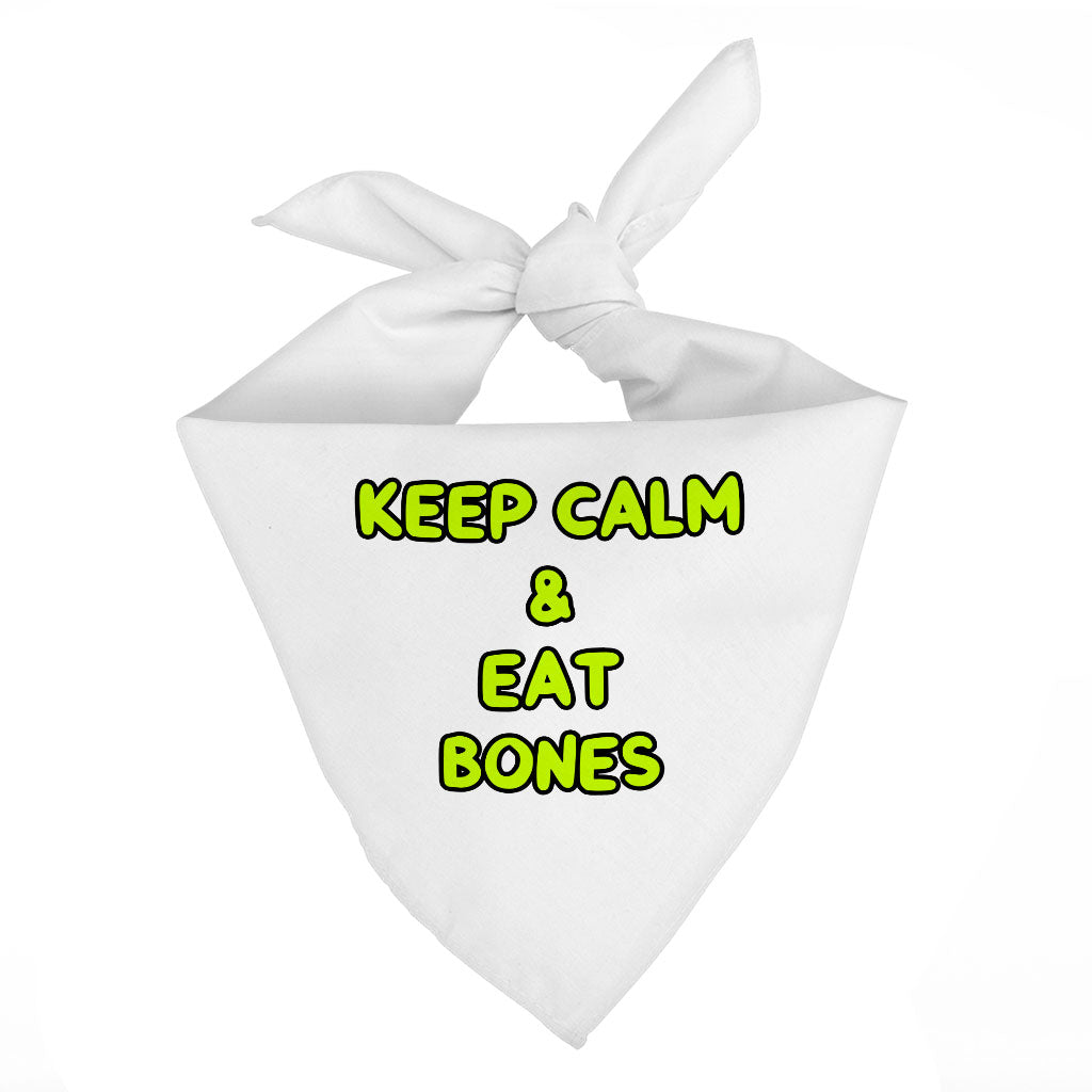 Keep Calm Pet Bandana - Trendy Dog Bandana - Printed Pet Scarf