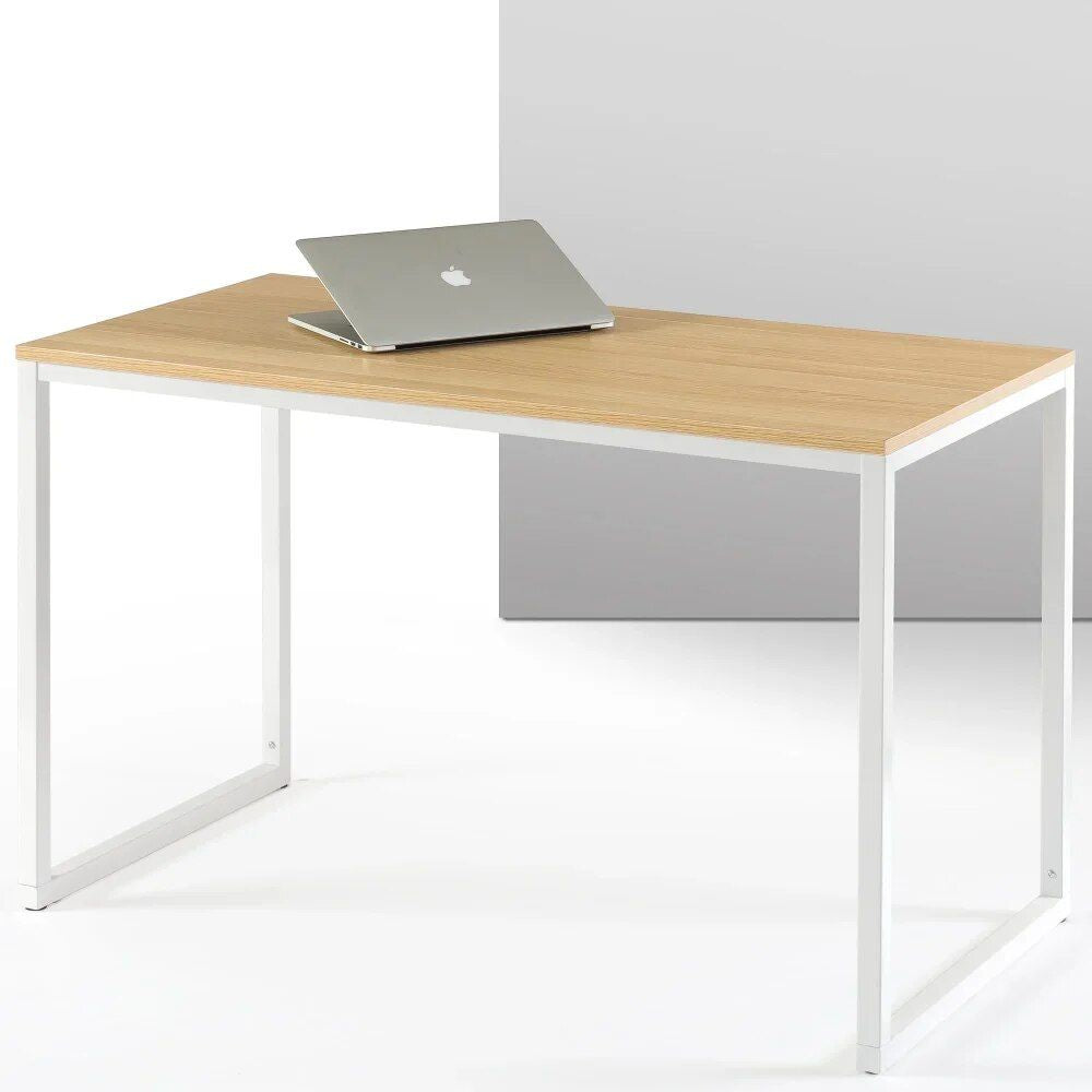 47" Modern White Frame Desk