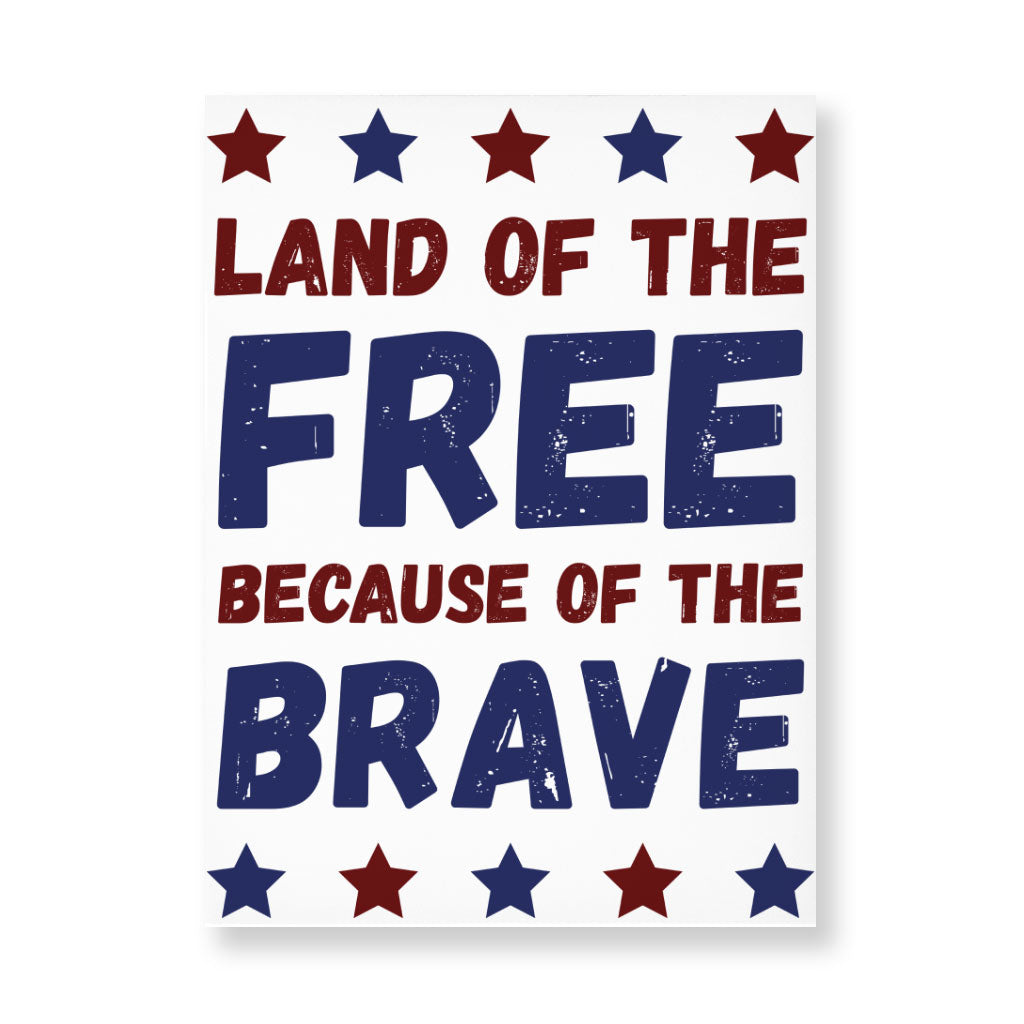 Land Of the Free Wall Picture - Patriotic Stretched Canvas - Best Print Wall Art