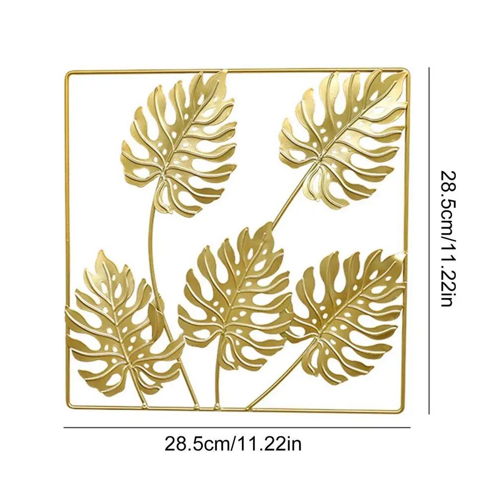 Gold Palm Leaf Metal Wall Art