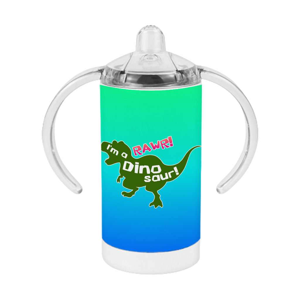 I'm a Dinosaur Sippy Cup - Illustration Baby Sippy Cup - Cool Trendy Sippy Cup