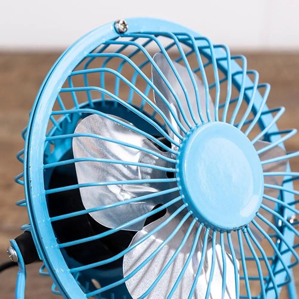 Compact USB-Powered Metal Desk Fan